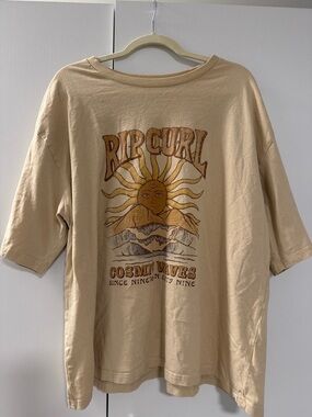Rip Curl Cream Graphic Sun & Wave Tee